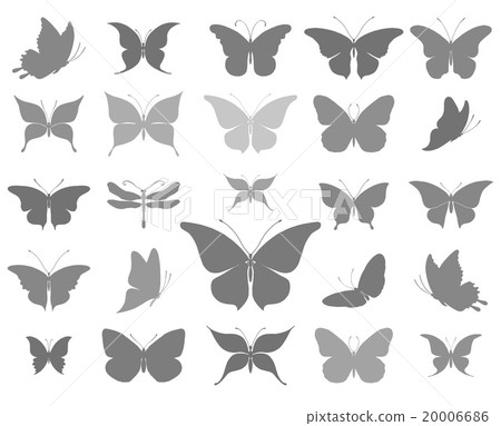 Butterflies graphic silhouettes 20006686