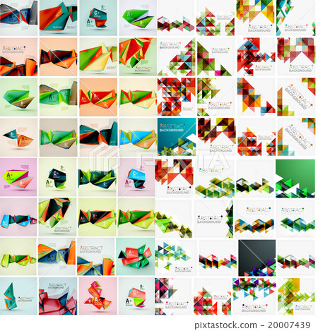 Mega set of various style geometrical templates Mega set of various style geometrical templates 20007439