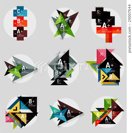 Vector geometrical banner set 20007644