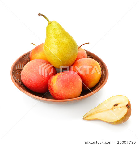 apples and pears isolated on white background 20007789