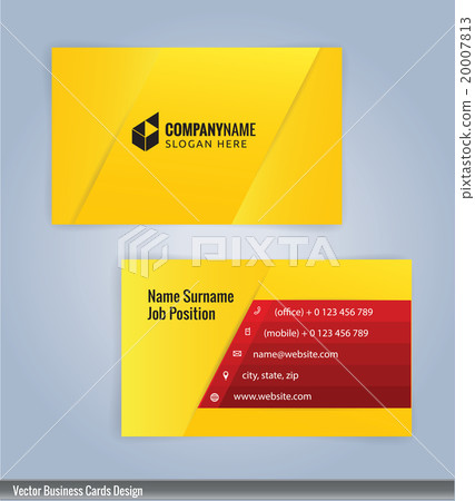 Yellow and red modern business card template Yellow and red modern business card template 20007813