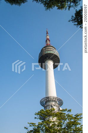 N Seoul Tower with Blue sky N Seoul Tower with Blue sky 20008097