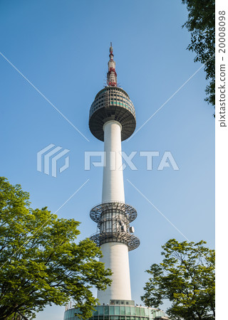 N Seoul Tower with Blue sky N Seoul Tower with Blue sky 20008098