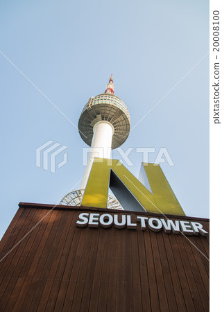 N Seoul Tower with Blue sky N Seoul Tower with Blue sky 20008100