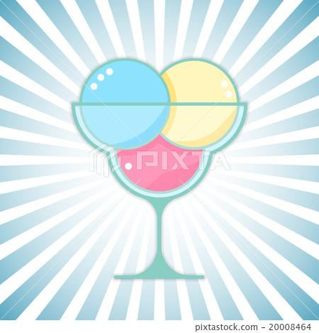 Vector ice-cream on modern outburst background Vector ice-cream on modern outburst background 20008464