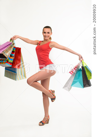 Fashion shopping girl. Fashion shopping girl. 20009910