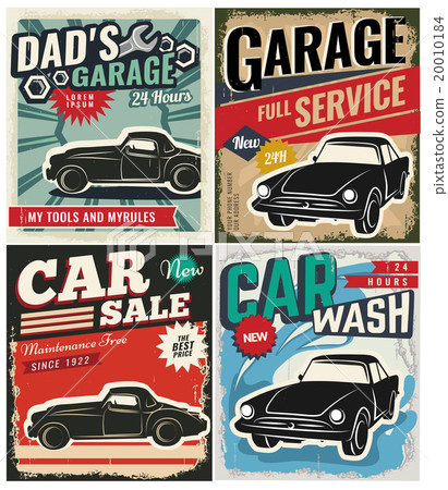 Vintage set of vector cars for advertising 20010184