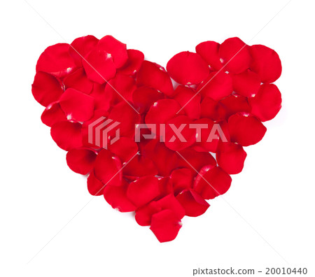 Red rose petals heart Red rose petals heart 20010440