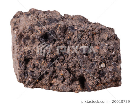 peat (turf) mineral stone isolated on white peat (turf) mineral stone isolated on white 20010729