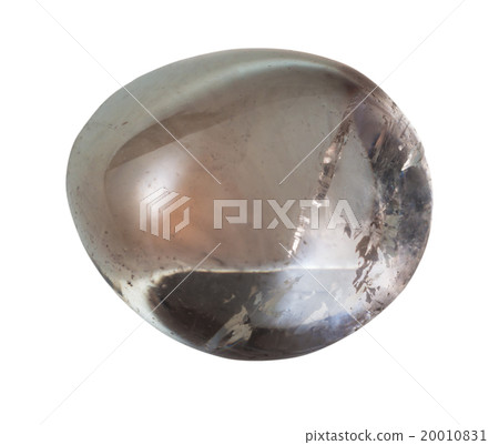 Smoky quartz (smoky topaz) gemstone isolated 20010831