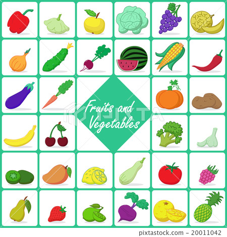 Set of fruits and vegetables 20011042