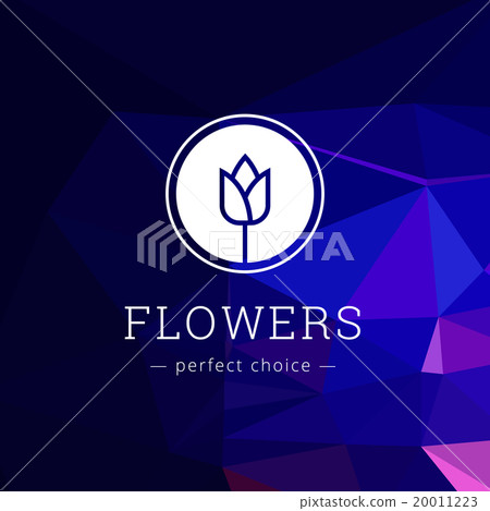 Vector minimalistic flower shop logo. 20011223
