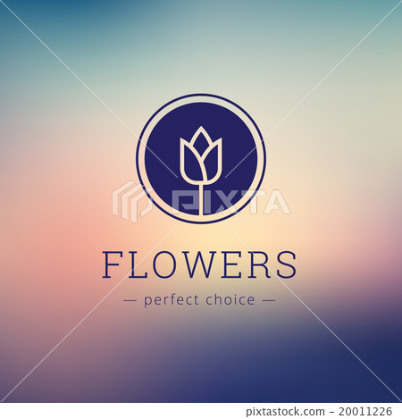 Vector minimalistic flower shop logo.  20011226