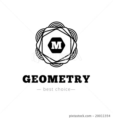 Vector geometric flower style monogram logo Vector geometric flower style monogram logo 20011354