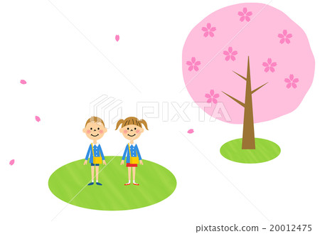 Ceremonial ceremony image Sakura tree (nursery school · kindergarten boy, girl) Ceremonial ceremony image Sakura tree (nursery school · kindergarten boy, girl) 20012475