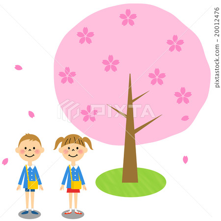 儀式儀式圖像櫻花樹（托兒所·幼兒園男孩，女孩） 20012476