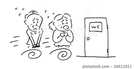 Senior Night Urine Toilet Frequent urine monochrome 1 color Sumi black 20012911