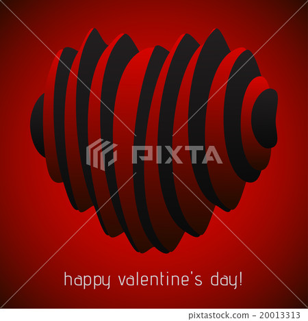 Valentines greeting - spatial harmonica hearts Valentines greeting - spatial harmonica hearts 20013313