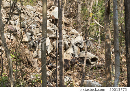 Garbage dump - polluted forest 20015773