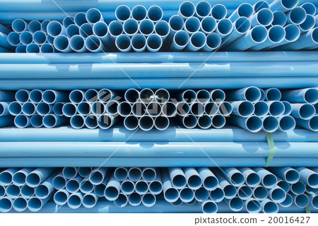 PVC pipes stacked in construction site PVC pipes stacked in construction site 20016427