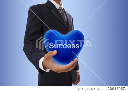 Businessman with success word Businessman with success word 20018967