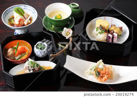 Japanese-style lunch box at the restaurant Japanese-style lunch box at the restaurant 20019274