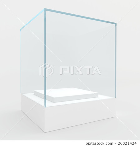 display case. 3d render. isolated on gray 20021424