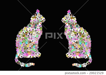 cat symbol on white background cat symbol on white background 20021529