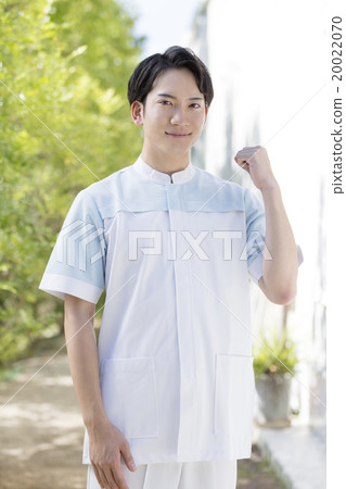 扮演膽量姿勢的護理員 20022070