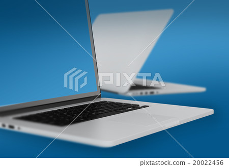 couple of open notebook on blue background. couple of open notebook on blue background. 20022456