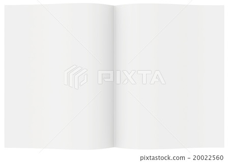 Full open magazine with blank sheet of paper. 20022560