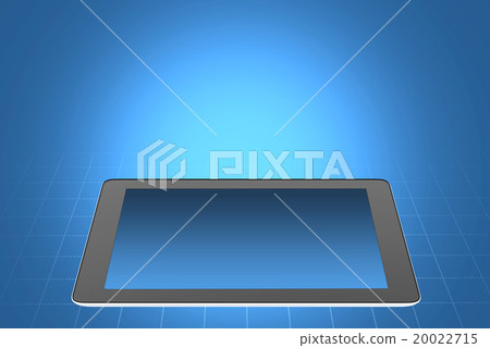 mobile tablet turned frontally in the illustration 20022715