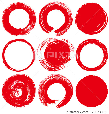 書法日式紅色圓圈 書法日式紅色圓圈 20023033