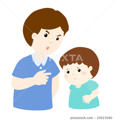 Father scolds his son vector illustration Father scolds his son vector illustration 20023080