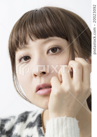 女性肖像臉頰 20023092