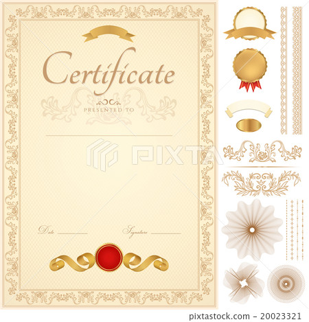 Certificate, Diploma of completion design template 20023321