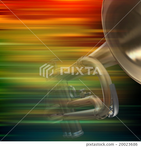 abstract grunge background with trumpet 20023686