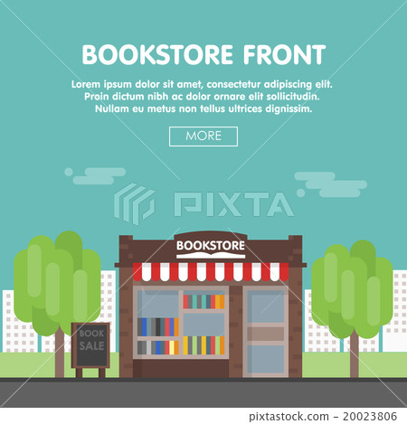 Bookstore Front Vector Illustration Bookstore Front Vector Illustration 20023806