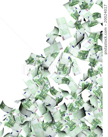 Flying banknotes of euro - Stock Illustration [20024017] - PIXTA