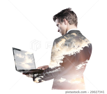 Double exposure of businessman. Double exposure of businessman. 20027341