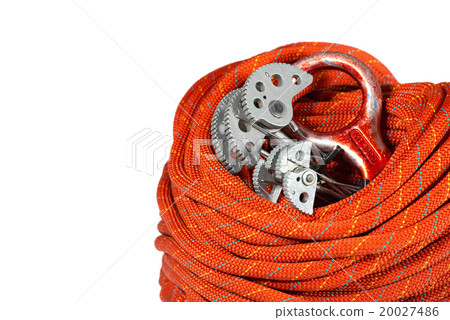 Climbing Equipment on White Background Climbing Equipment on White Background 20027486