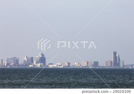 I hope for downtown Corpus Christi from the Gulf of Mexico, a resort in southern Texas, USA I hope for downtown Corpus Christi from the Gulf of Mexico, a resort in southern Texas, USA 20028100
