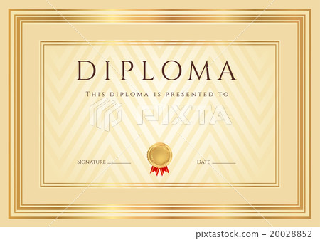 Certificate, Diploma of completion design template 20028852