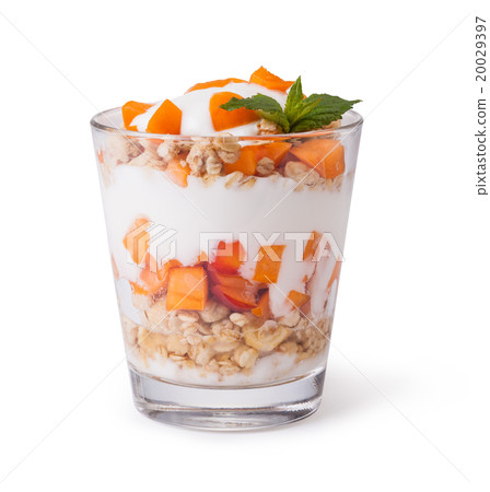 yogurt with muesli and berries yogurt with muesli and berries 20029397