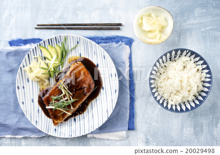 Salmon Terriyaki with Rice and Vegetable 20029498