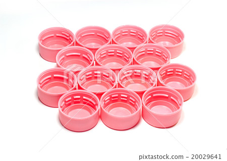 Pink plastic bottle caps Pink plastic bottle caps 20029641