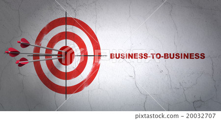 Finance concept: target and Business-to-business Finance concept: target and Business-to-business 20032707