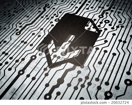 Web design concept: circuit board with Download 20032724