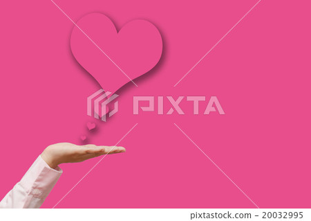 Happy Valentine's Day, Hand make a heart greeting  20032995