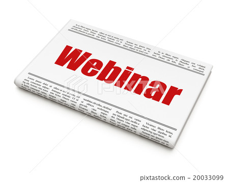 Studying concept: newspaper headline Webinar Studying concept: newspaper headline Webinar 20033099